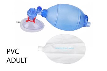 מפוח הנשמה PVC מבוגר <br> CE0123 - Adult PVC Manual Resuscitator CE0123