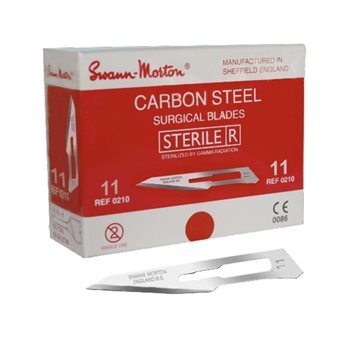 מארז סקלפל סוואן מורטון <br> Swann Morton 100 Pcs <br> מידה 11