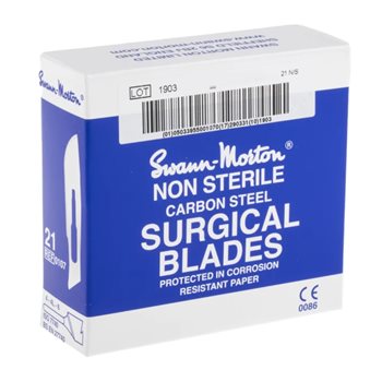 מארז סקלפל סוואן מורטון <br> Swann Morton 100 Pcs <br> מידה 21