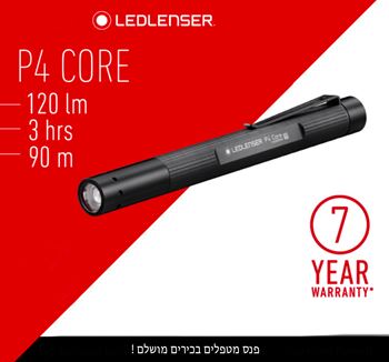 פנס לד לנסר P4 קור <br> P4 CORE 120LM - LEDLENSER 120 לומנס